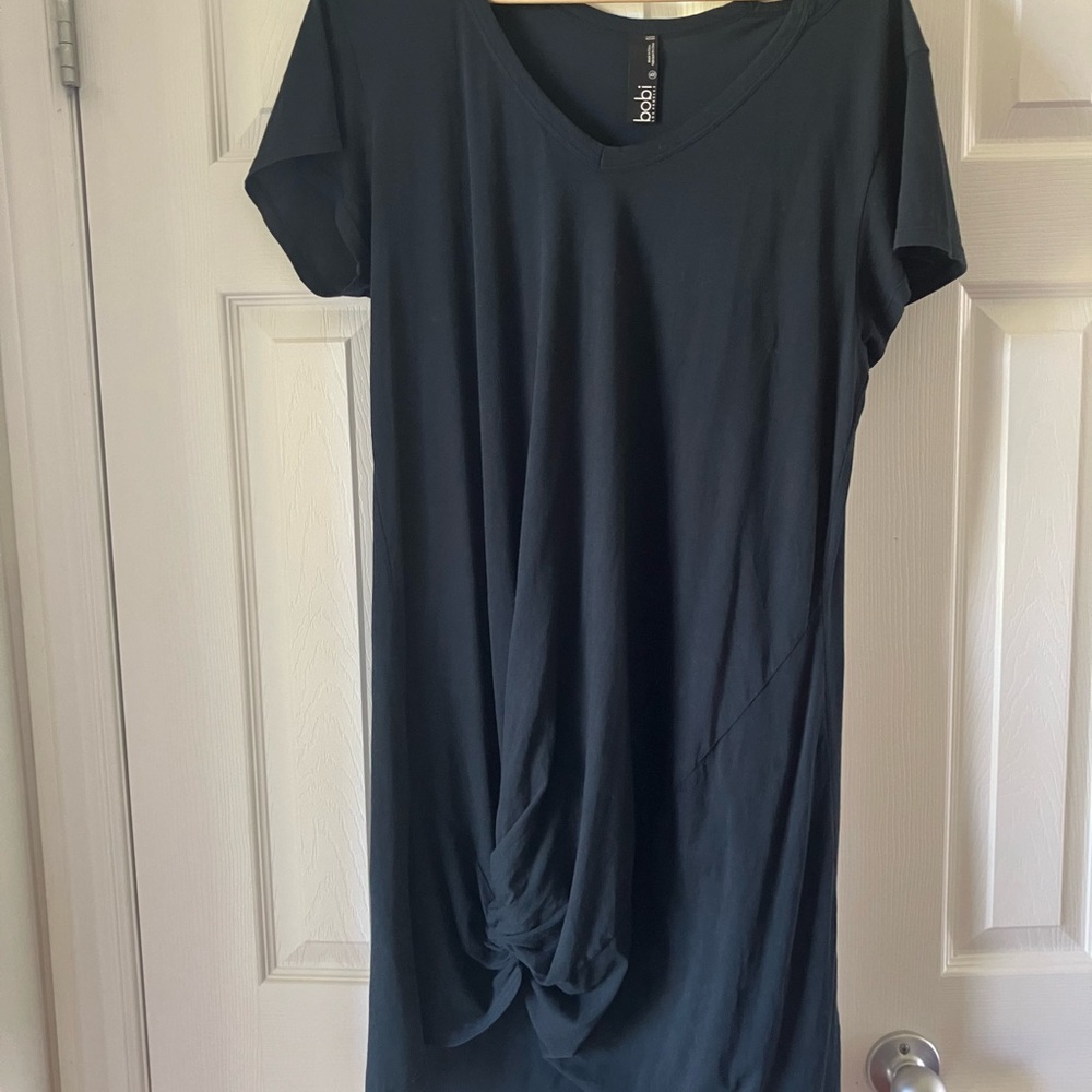 Bobi Midnight Blue Draped Dress